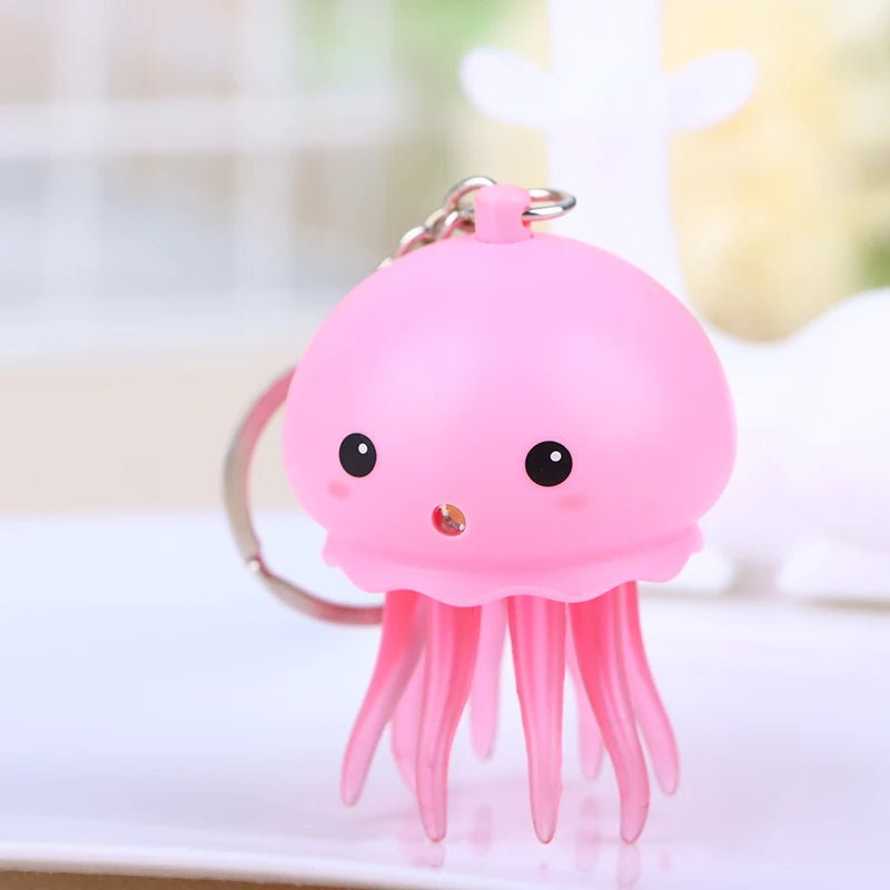 Luminous Sound Jellyfish Keychain