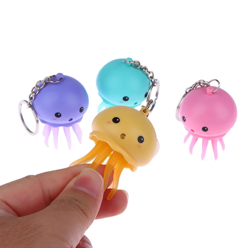 Luminous Sound Jellyfish Keychain