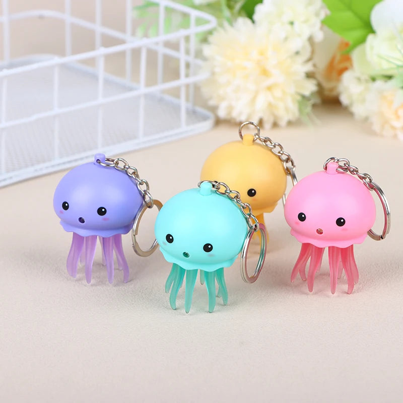 Luminous Sound Jellyfish Keychain