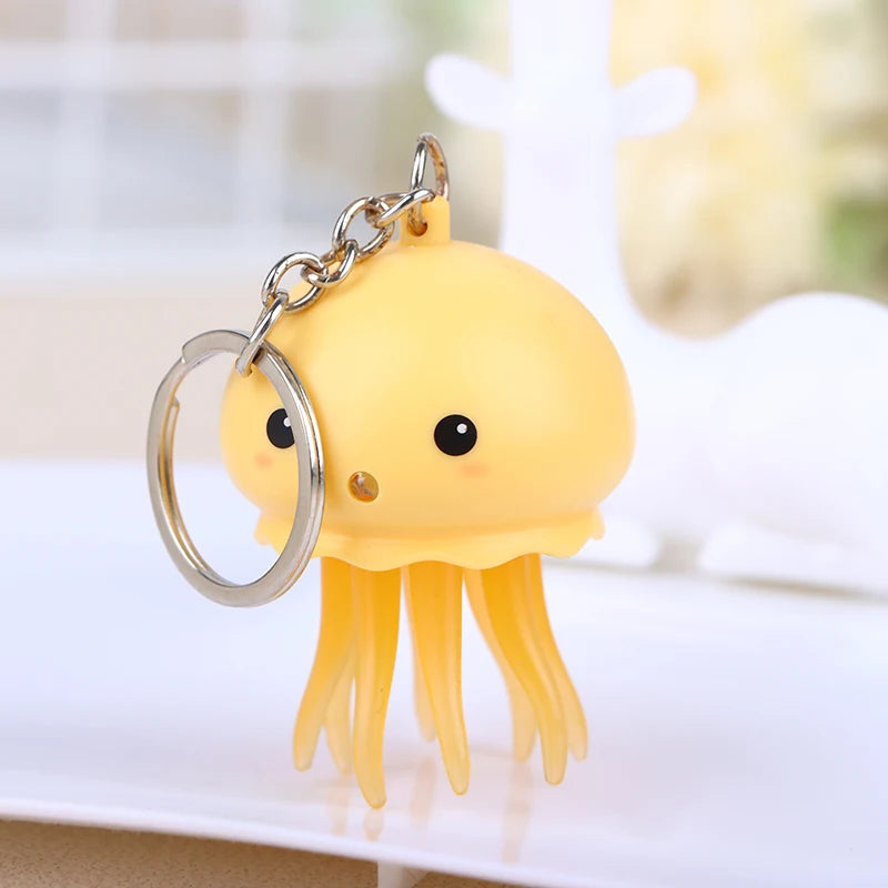 Luminous Sound Jellyfish Keychain