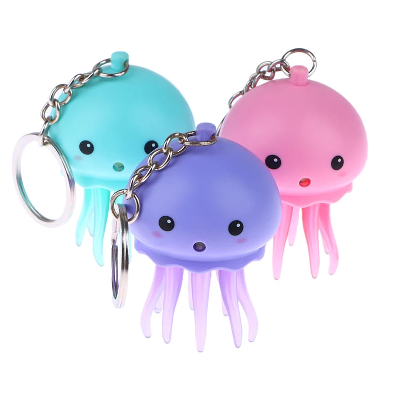 Luminous Sound Jellyfish Keychain