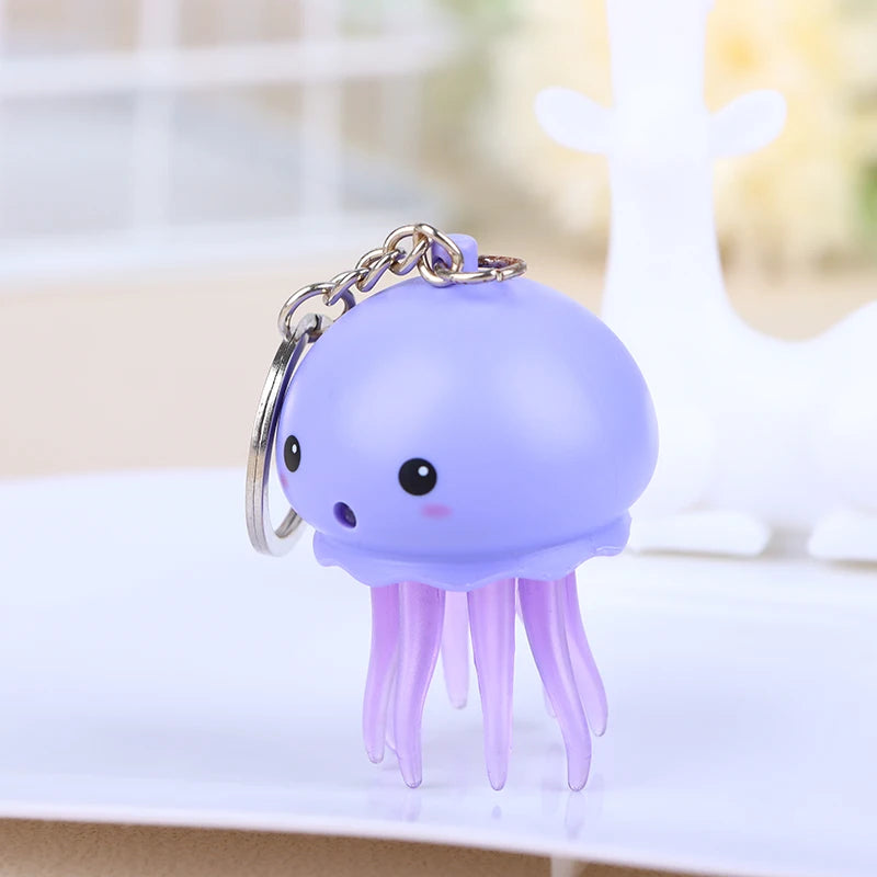 Luminous Sound Jellyfish Keychain