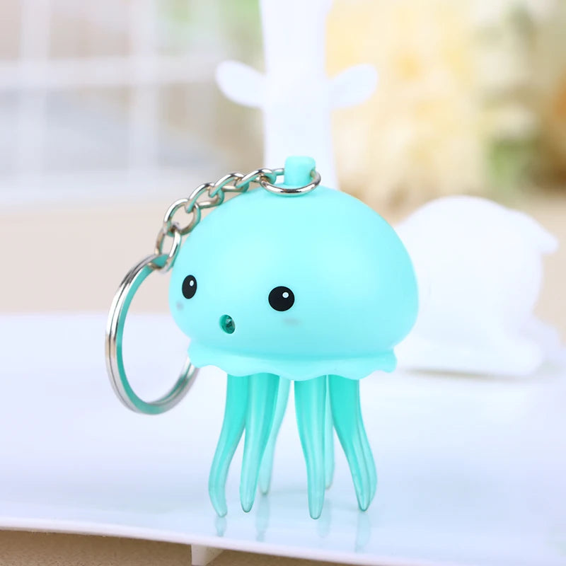 Luminous Sound Jellyfish Keychain