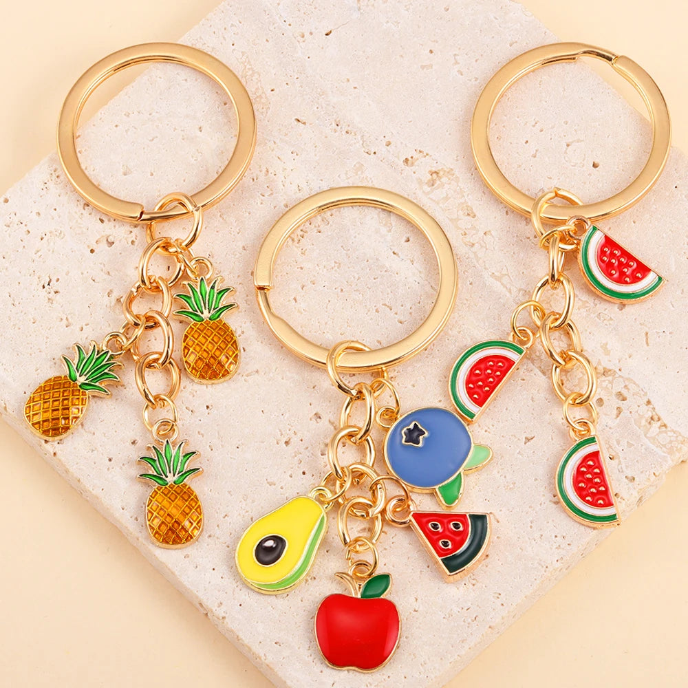 Fruity Alloy Enamel Keychain